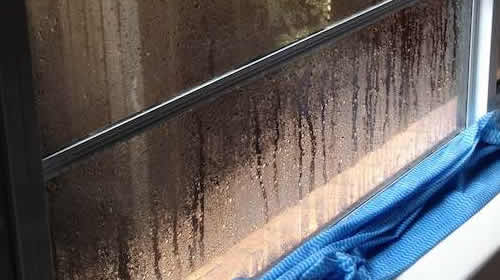 Condensation causes mould growth